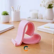 Suporte de Mesa para Celular Coração Delicado e Minimalista