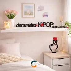 Letreiro Decorativo Dorameira Sinal Coreano K-POP Coreia do Sul Mãozinha Koreana