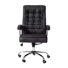 Cadeira De Escritório Presidente Ergonomia Estofado Couro Cor Preta 4024