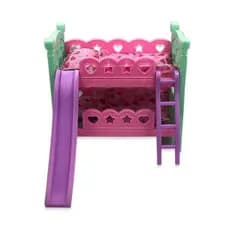 Berço de Brinquedo com Escorregador Rosa