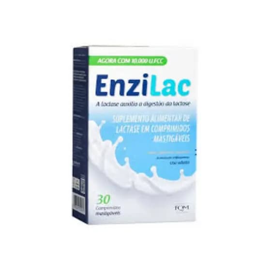Suplemento Enzimático Enzilac 10.000 UFCC – 30 Comprimidos Mastigáveis