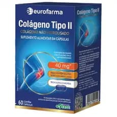 Colágeno 40mg Tipo II Não Hidrolisado Eurofarma 60 Cápsulas