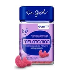 Melatonina Sabor Morango 60 Gomas Mastigável Fini Dr Good