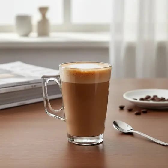 Jogo 6 Canecas Vidro 260ml – Zappe Valencia, Ideal Para Chá, Leite E Cappuccino, Resistente