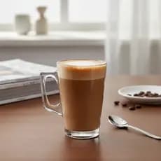 Jogo 6 Canecas Vidro 260ml – Zappe Valencia, Ideal Para Chá, Leite E Cappuccino, Resistente