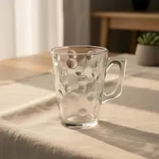 Jogo 6 Canecas Vidro 260ml Booble Zappe - Café, Leite, Chocolate, Conjunto 6 Peças