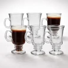 Jogo 6 Canecas Vidro 220ml Irish Coffee - Allmix para Café e Chá