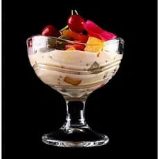 Jogo 6 Taças Vidro Sobremesa Sorvete 150ml G-Horse | Copa Assimétrica Para Doces Salada de Frutas
