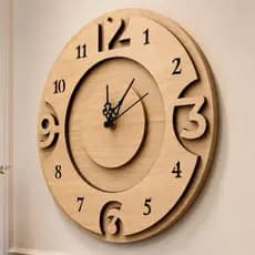 Relógio de Parede Decorativo MDF Moderno Luxo Sala Quarto Escritório Decoração Premium