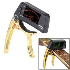 Multifuncional 2-Em-1 Afinador De Guitarra Capo TCapo20 Com LCD Para Acústica Baixo Elétrico Liga Alumínio
