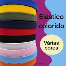 Elastico chato - 25mm - 25 mts - varias cores - para bolsas e mochilas