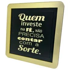 Quadro decorativo Acrílico Espelhado Dourado