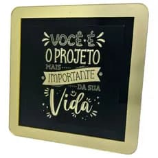 Quadro decorativo espelhado você é o projeto mais importante