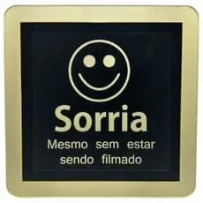 Quadro decorativo espelhado Sorria mesmo sem estar sendo filmado