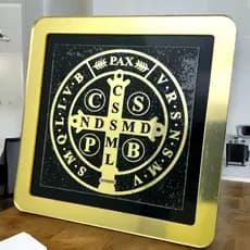 Quadro decorativo Brasão São Bento