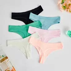 Kit 5 Calcinha Canelada Feminina Fio Conforto Calsinha Fio Dental Moda