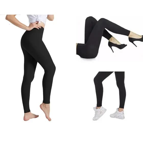 Kit 4 Meia Calça Inverno Térmica Unissex Forro Interno Quente Sem Pé Segunda Pele Confortável