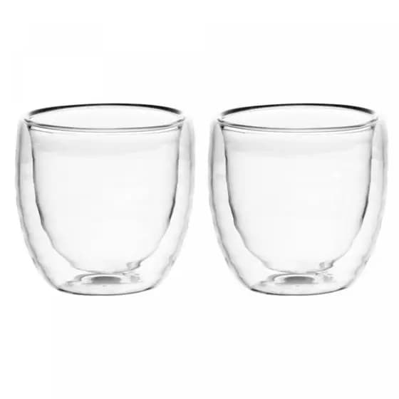 Cj 2 Copos de Café de Vidro Borossilicato Gomos 80ml - Wolff