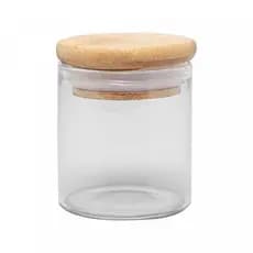 Porta Mantimento de Vidro com Tampa de Bambu 60ml - Wolff
