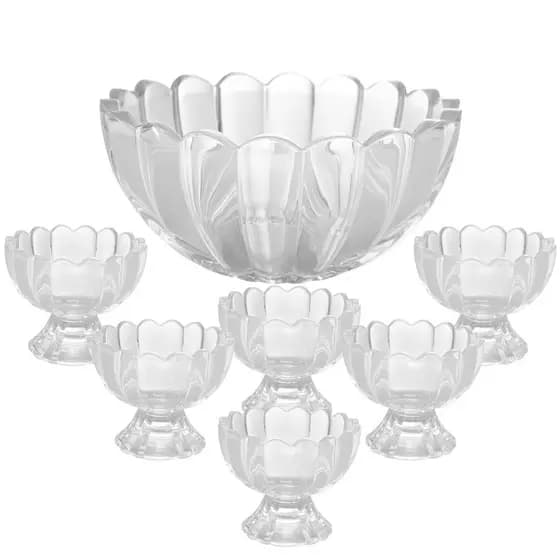 Conj. 7 Peças Geneva – 1 Bowl 1,1L + 6 Taças 125ml