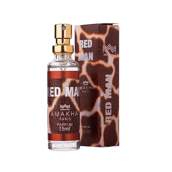 Perfume Masculino Red Man 15ml Original Amakha Paris | Amadeirado Especiado Marcante - Alta Fixação