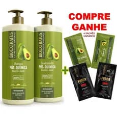 kIT 2 LITROS PÓS QUÍMICA BIO EXTRATUS: SH 1L+COND 1L + 🎁BRINDE 4 SACHÊS VARIADOS🎁