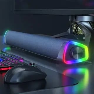 Soundbar Caixa de Som PC Bluetooth RGB Computador Tv Televisão Controle de Som Potente 12W GT-X990