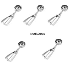 kit 5 Colher Para Sorvete Bo, concha pegador sorveteria dosador modelador