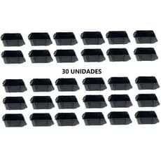Caixa Bin 5 Kit 30 Para Peças Gaveta Preta