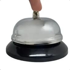 Campainha Sino de Mesa Hotel Resort Balcao Restaurante Aco Inox Chamada na Recepção Clink
