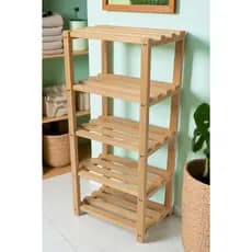Estante Organizadora 6, 5, 4, 3, 2 Prateleiras Madeira Pinus 120x45cm Fácil Montagem Linda Decoração