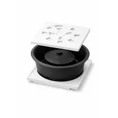 Ralo Tampa Grelha e Porta Grelha Quadrado + Adaptador Tira Mau Cheiro Ralos E Porta Grelhas 10cm