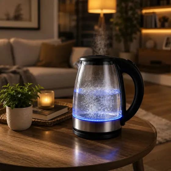 Chaleira Elétrica Vidro 2L 1200W Com LED Desligamento Automático 110V-220V