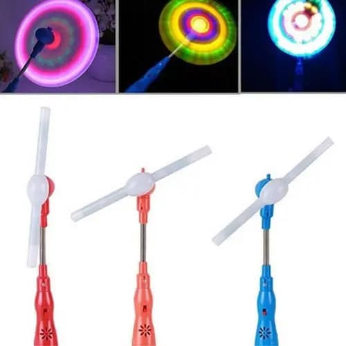 Kit 3 Moinhos Coloridos com LED e Som Divertido
