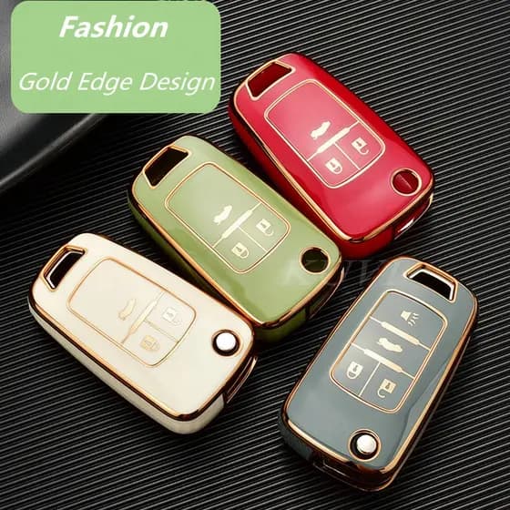 Capa TPU Dobrável Para Chave De Carro , Chevrolet Cruze Aveo Trax Vela Malibu Captiva Opel Vauxhall Astra J Corsa Insign