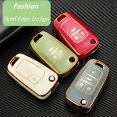 Capa TPU Dobrável Para Chave De Carro , Chevrolet Cruze Aveo Trax Vela Malibu Captiva Opel Vauxhall Astra J Corsa Insign