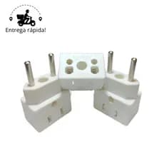 Adaptador de Tomada Ultra Resistente para Secador Air Fryer Benjamin Bivolt 10A e 20A CP