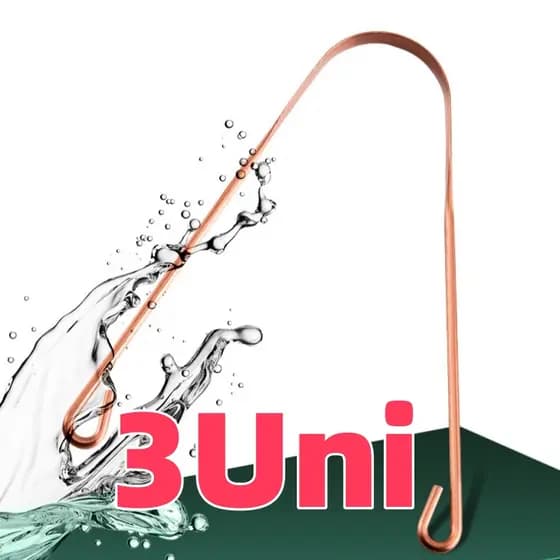3 Uni Raspador Língua 100% Cobre Puro Higienizador Para Raspagem Lingual Higiene Saúde Bucal