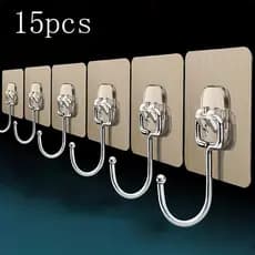 15 PCS Ganchos De Parede Autocolantes Transparente Multifuncionais Promoções