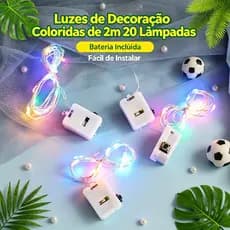 48 Pcs Fio Fada 2M Com Luzes Led Fada Para DecoraçãO De Casa E Natal Festa