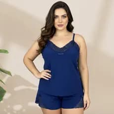 Baby Doll Plus Size Com Renda Premium Confortável Delicado Short Doll Alcinha Regulável 50 a 54 Feminina