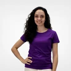 Camiseta Baby Look Feminina Básica Paleta Degradê Roxo 100% Algodão