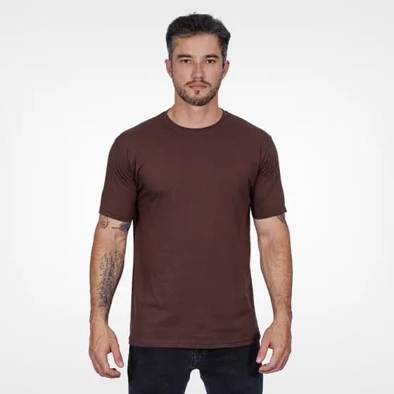 Camiseta Masculina Básica Unissex Paleta Terrosa Lisa 100% Algodão