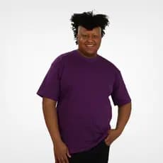 Camiseta Plus Size Masculina Básica Unissex Paleta Degradê Roxo 100% Algodão
