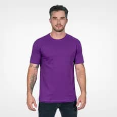 Camiseta Masculina Básica Unissex Paleta Degradê Roxo Lisa 100% Algodão