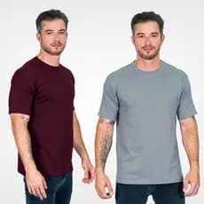 Kit 2 Camiseta Básica Masculina Feminina Unissex Lisa 100% Algodão Casual