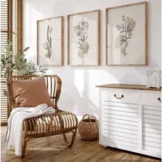 Quadro Decorativo Flores Botânico minimalista , decoração casa Quadro Decorativo, flor, mancha, moderno