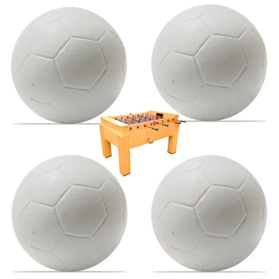 Bola Bolinha Pesada Para Pebolim Totó 4 Unidades Mesa Kit Profissional Branca