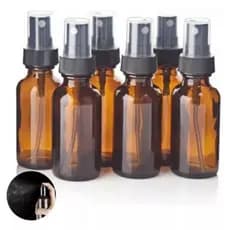 Frasco De Vidro Âmbar 30ml Com Válvula Spray 10 Unidades