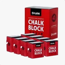 Kit com Caixa de Magnésio Chalk Block 56g Protech para Crossfit LPO Escalada Alta Performance e Aderência